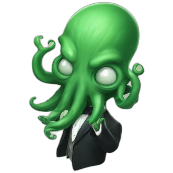 Fancy Human cthulhu salute with hand emoji