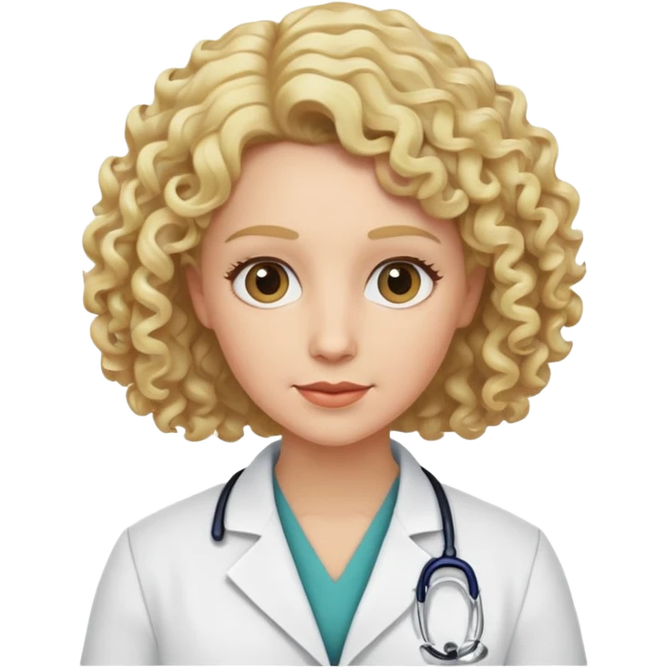 dr. stilwell with curly blonde hair emoji