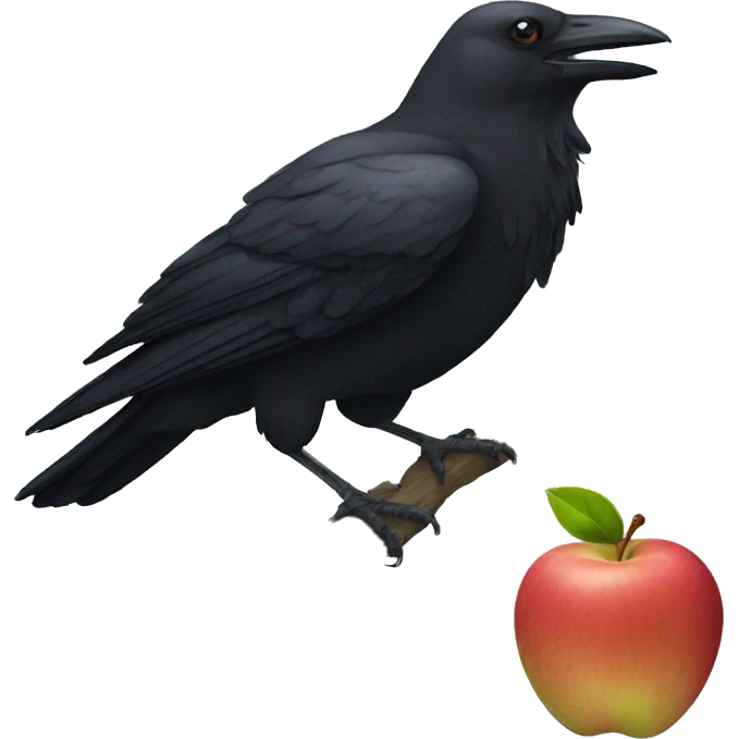 Crow apple emoji