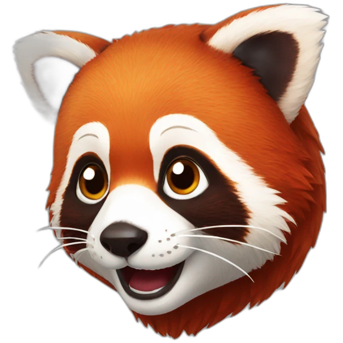 red panda crazy emoji