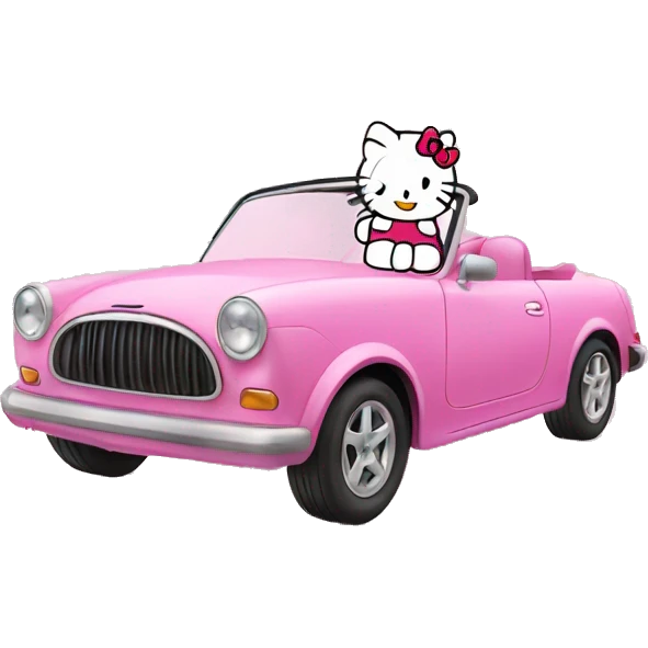 Hello kitty car emoji