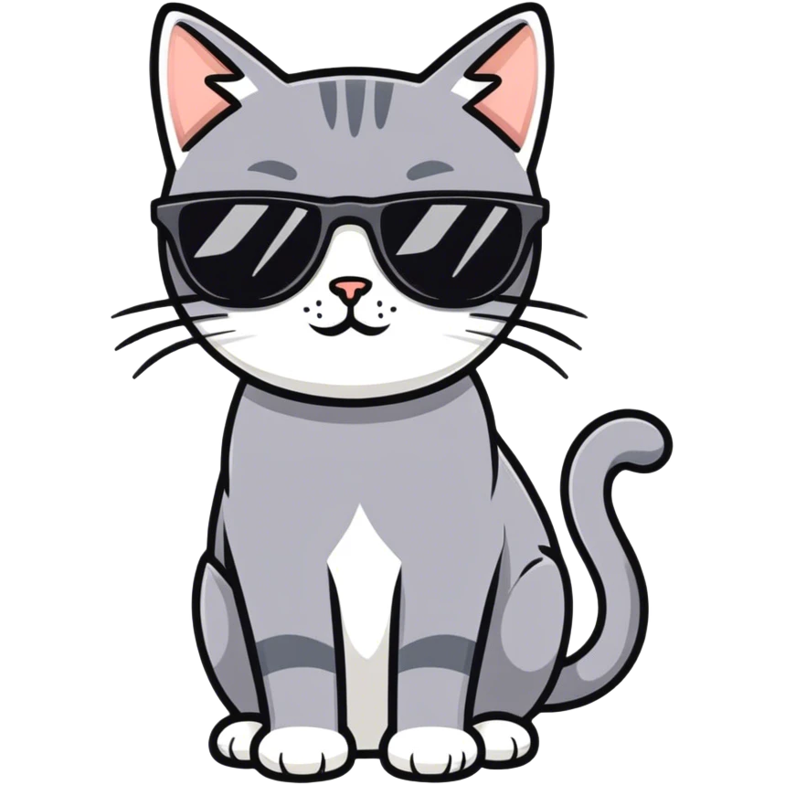 Cat with sunglasses emoji