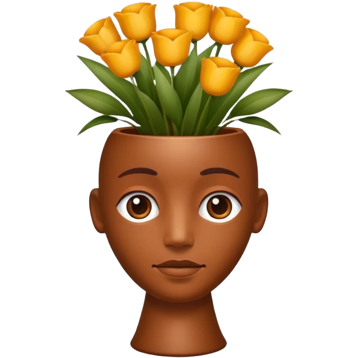 Vase human head  emoji