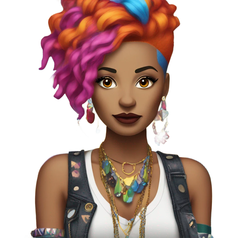 Cyndi Lauper look a like emoji