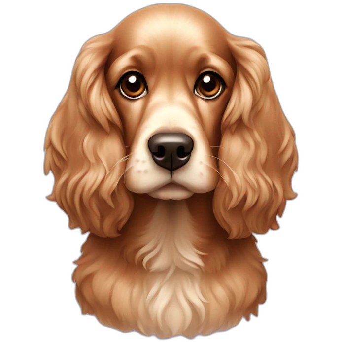 cute christmas cocker spaniel  emoji