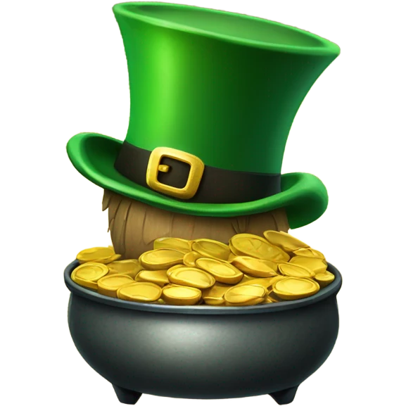 Leprechaun pot of gold emoji