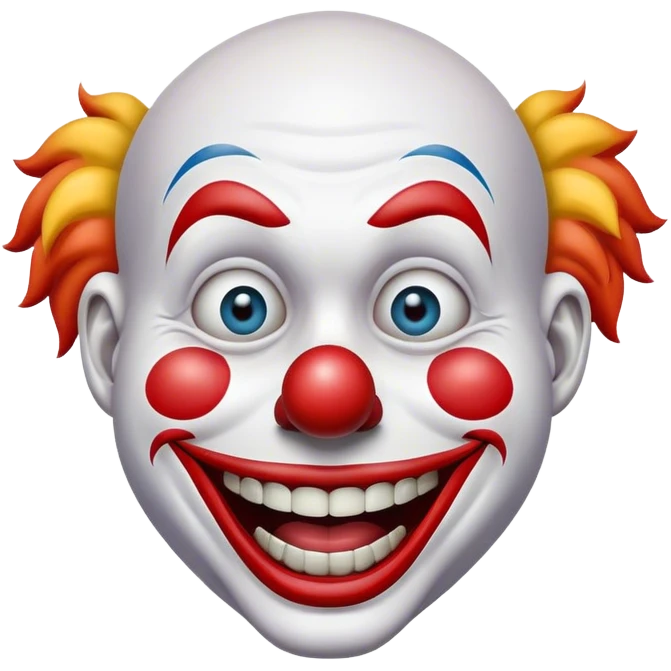Sad clown laughing  emoji