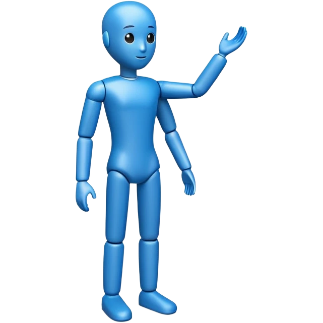 blue test dummy emoji