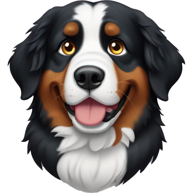 bernese mountain dog shrugging emoji