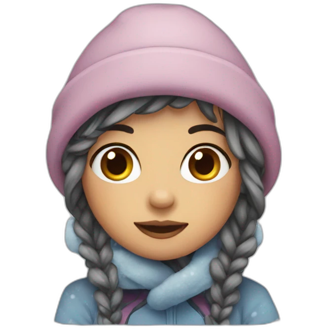 Winter girl emoji