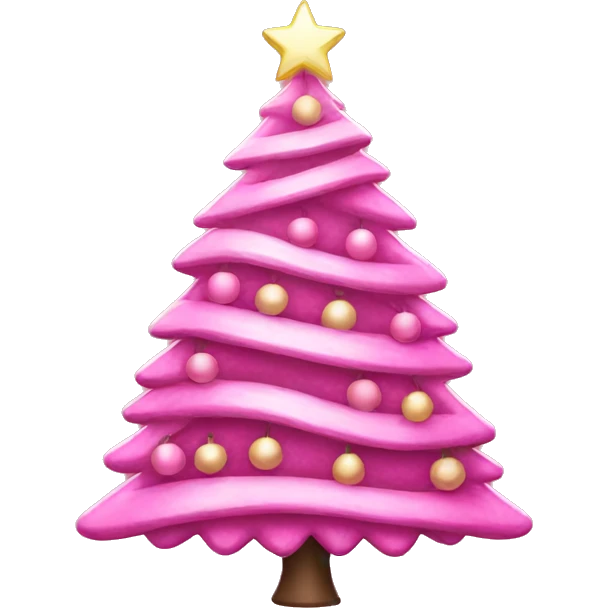 pink christmas tree  emoji