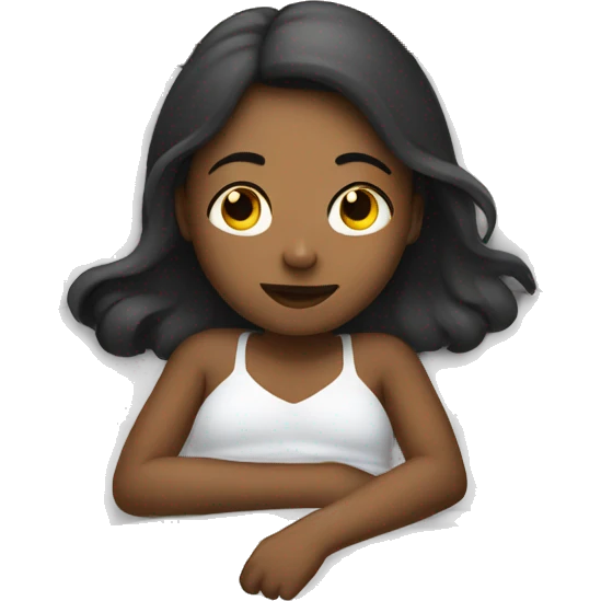 girl laying in bed emoji