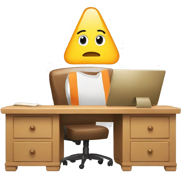 Panneau attention emoji