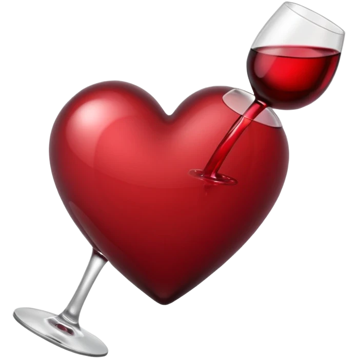 Wine colour heart emoji emoji