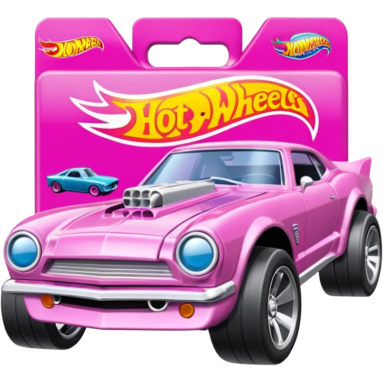 Машинка HotWheels розового цвета в классической упаковке HotWheels. emoji