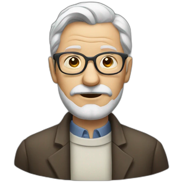 Oldman with glass emoji