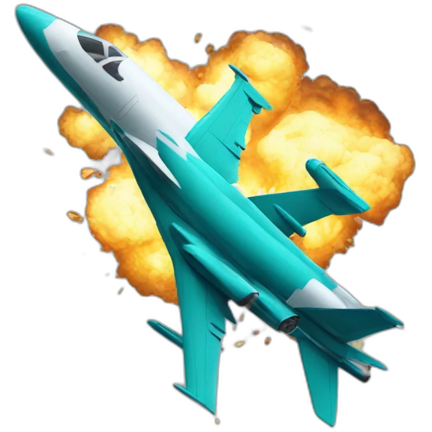 exploded aircraft emoji