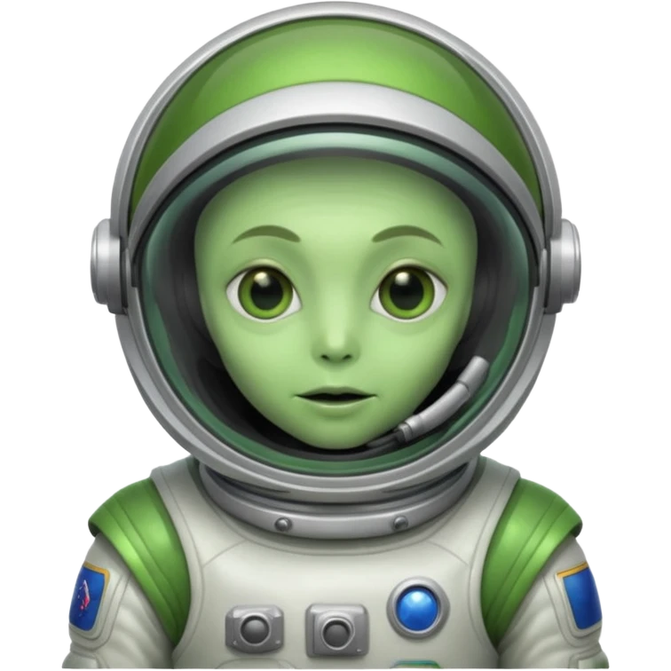 green alien silver Astronaut emoji