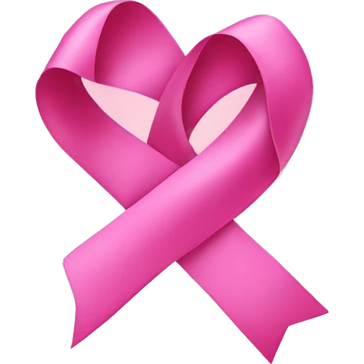 Pink ribbon curly emoji