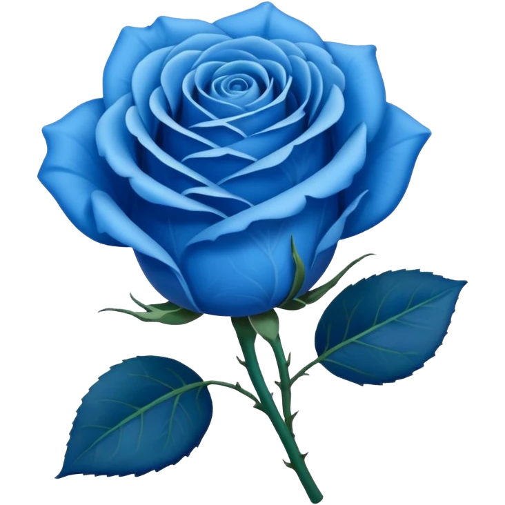 Rosa de color azul emoji