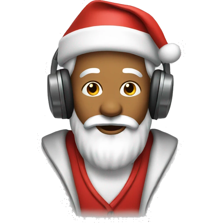 Santa with headphones  emoji