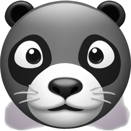 Seal with a panda face emoji