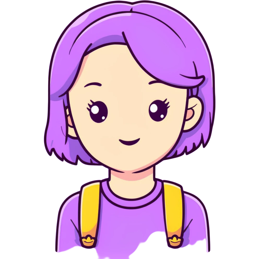 lilac pastel cute girl emoji