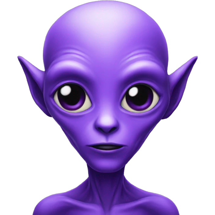 Purple alien emoji