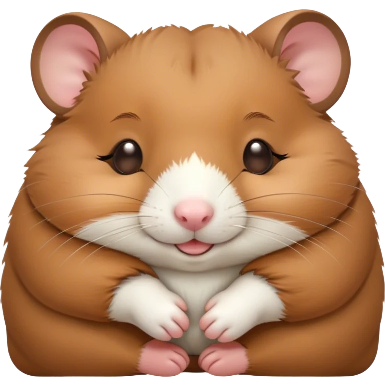 Meme-Worthy Cute Sleeping Brown Hamster Portrait Emoji, Head resting peacefully with a contented smile, showcasing a delightfully compact build and a luxuriously soft rich brown coat, eyes shut in a serene nap, Simplified yet hilariously adorable features, highly detailed, glowing with a soft, drowsy light, high shine, relaxed and utterly lovable, stylized with an air of playful laziness, bright and heartwarming, soft glowing outline, capturing the essence of a comically sleepy hamster, so meme-worthy it feels like it could instantly become the next viral sensation of adorable slumber! emoji