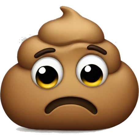 sad poo  emoji