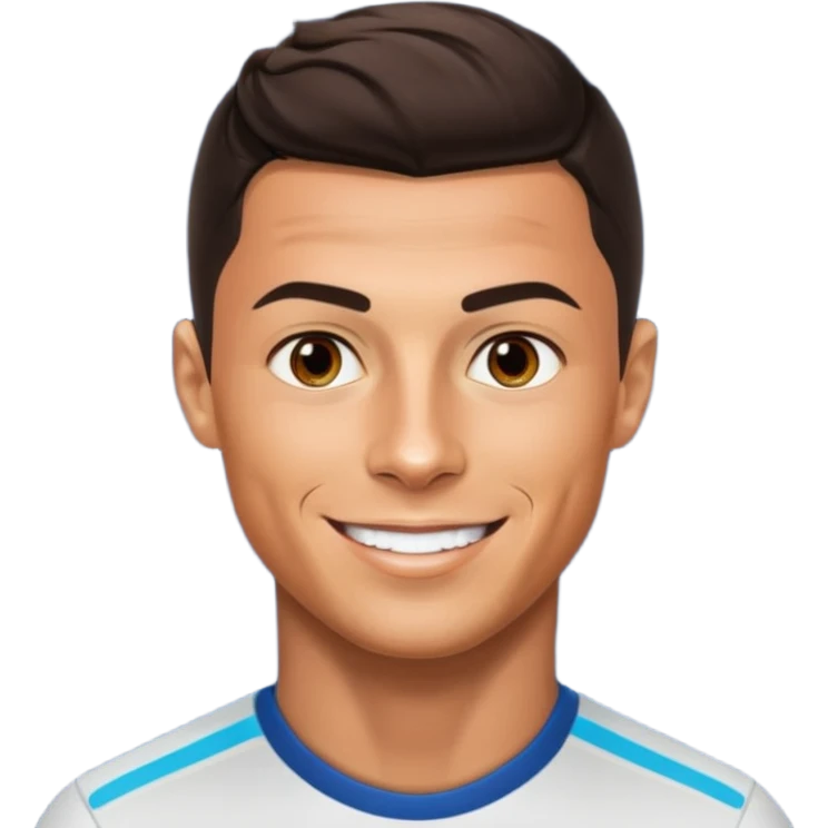 Cristiano Ronaldo smiling with stars in his eyes emoji