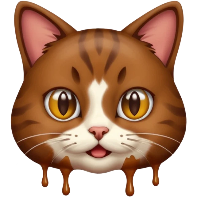 Chocolate milk cat peeing emoji