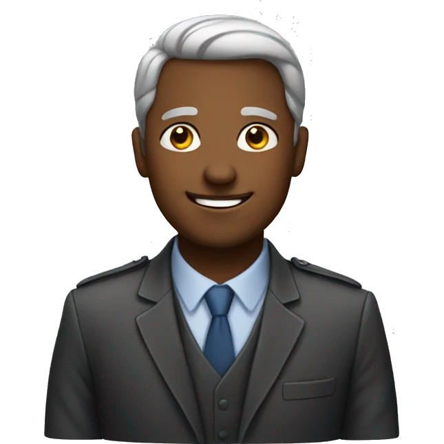 man with greetings emoji