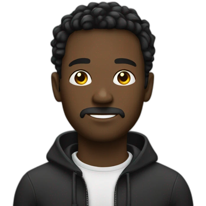 Homme noir avec des locks emoji