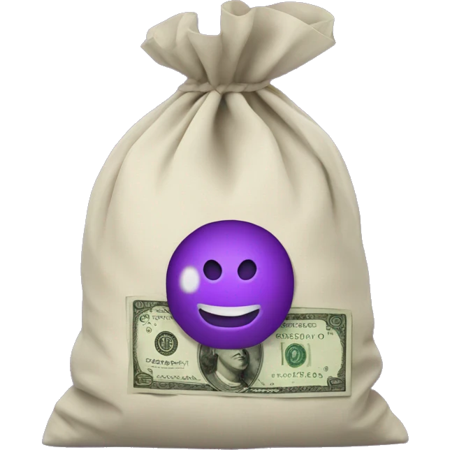 purple money in a bag emoji