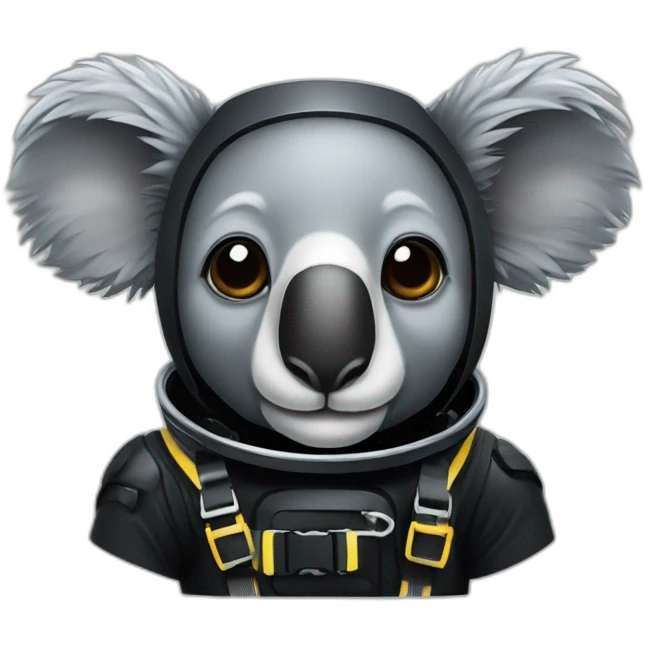 koala in black rubber diving suit emoji
