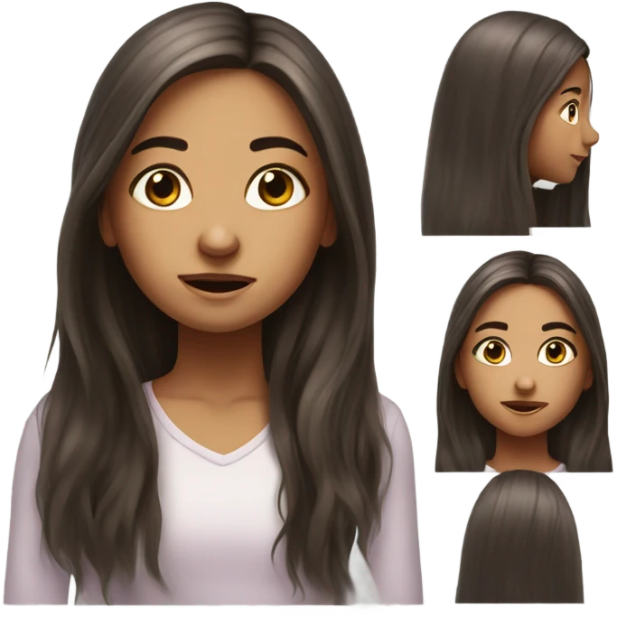 realistic portrait of girl emoji