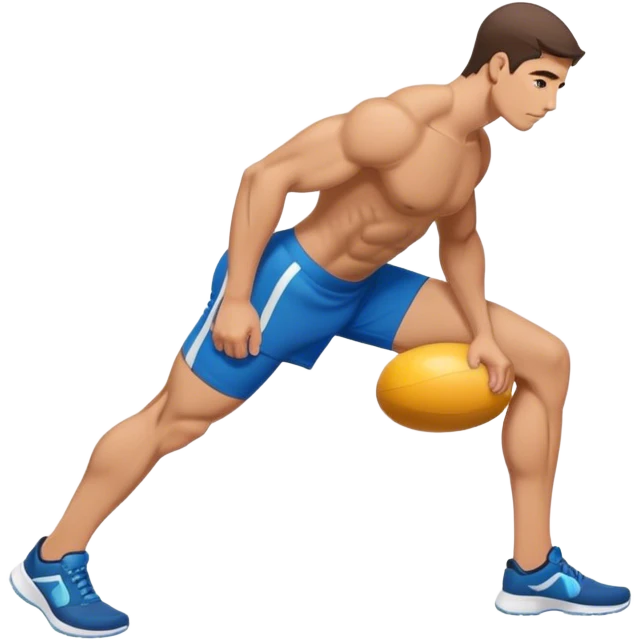 side-view man weighted glute-bridges emoji