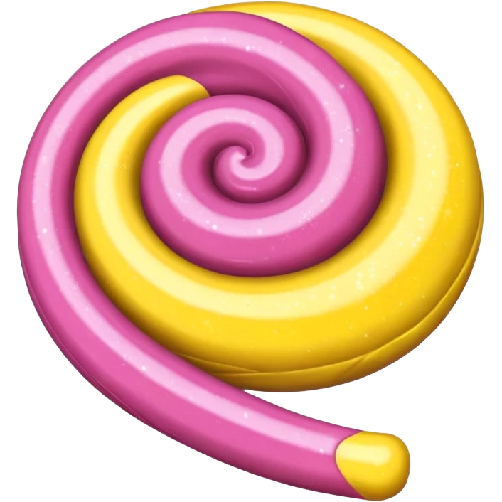 glitter pink and yellow candy emoji