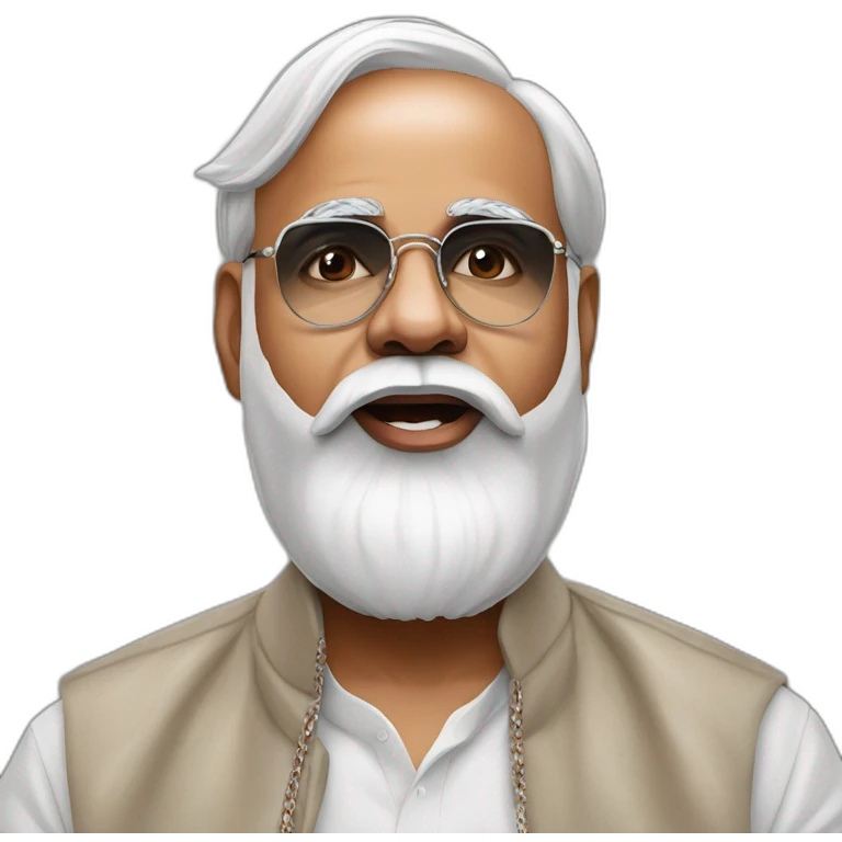 hyper realistic narendra modi as a rapper emoji