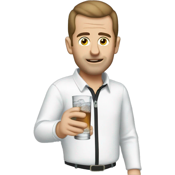 Michael McMahon drinking vodka seltzer emoji