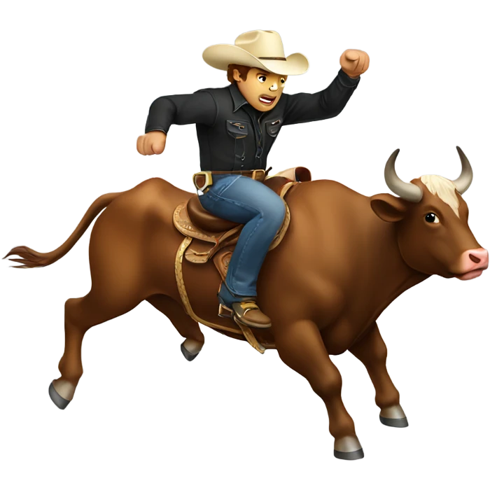 Bull riding emoji