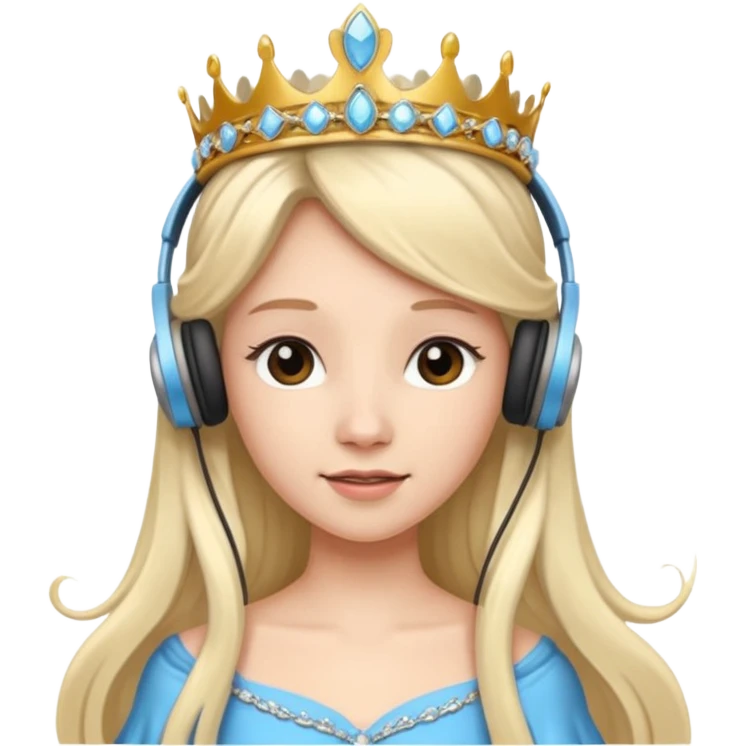 princess with headphones emoji