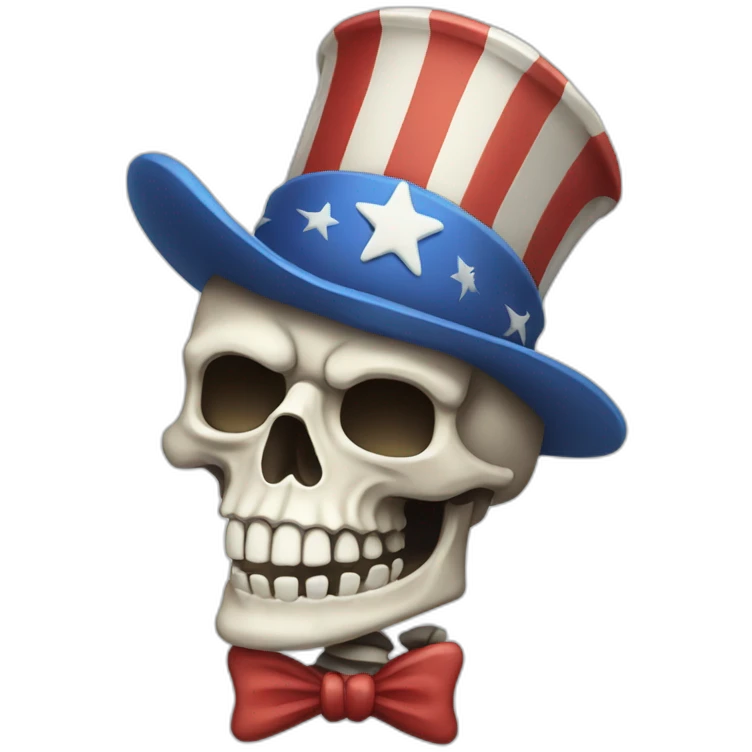 uncle sam as a skeleton emoji