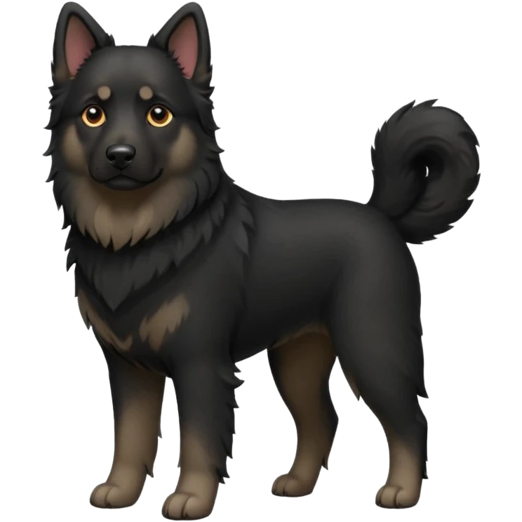 Black Shepard dog emoji