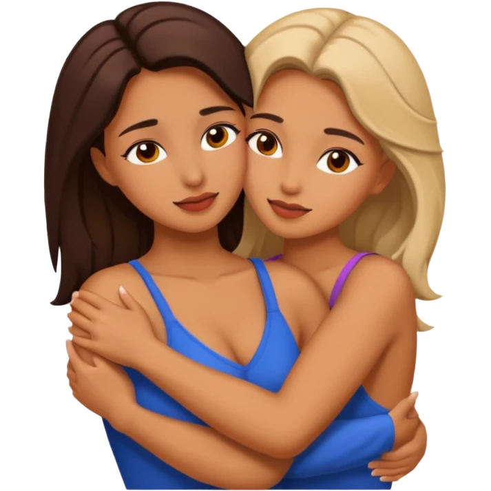 hot naked women kissing emoji