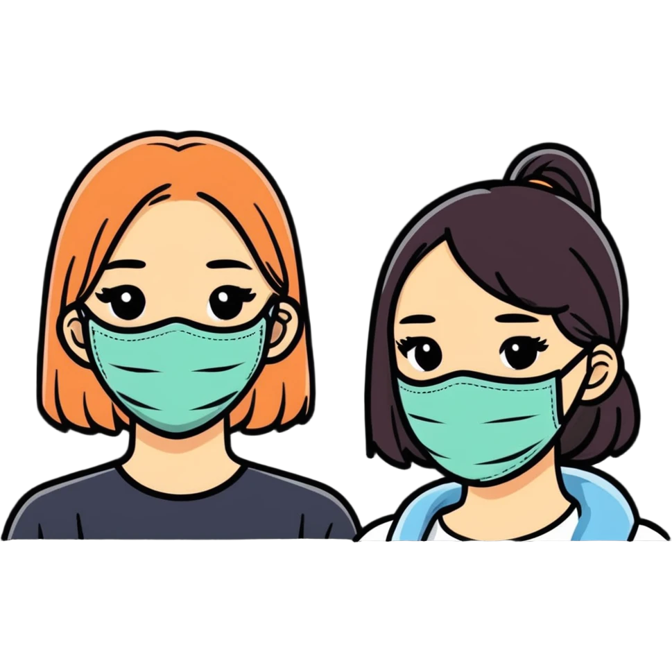 Mascarilla girls  emoji