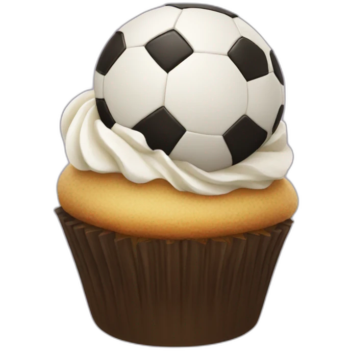 Happy soccer cupcake  emoji