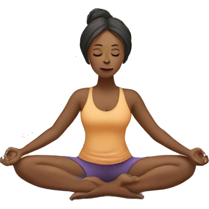 a Women on a yoga position emoji