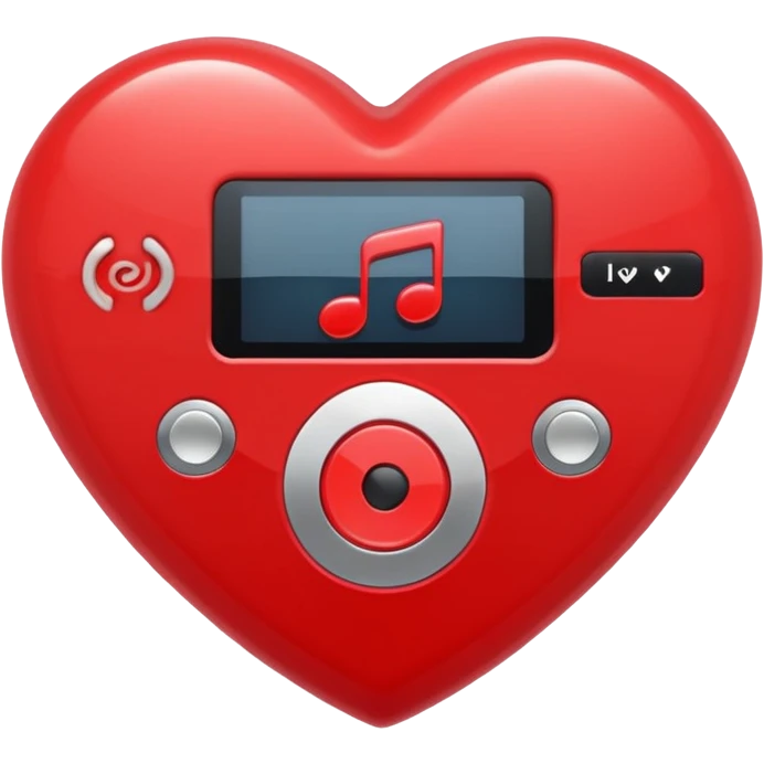 heart with a music player motif emoji
